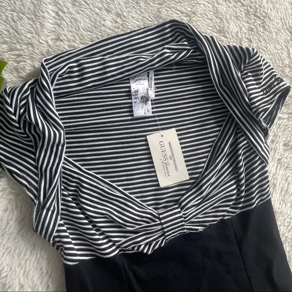 NWT Guess Fitted Mini Stiped Dress - Picture 4 of 8